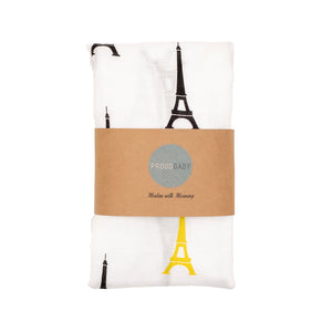 French France eiffel tower baby muslin swaddle gift