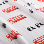 UK british britain black cab London bus baby muslin swaddle gift