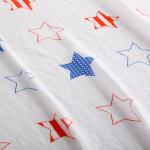 USA American stars and stripes baby muslin swaddle gift