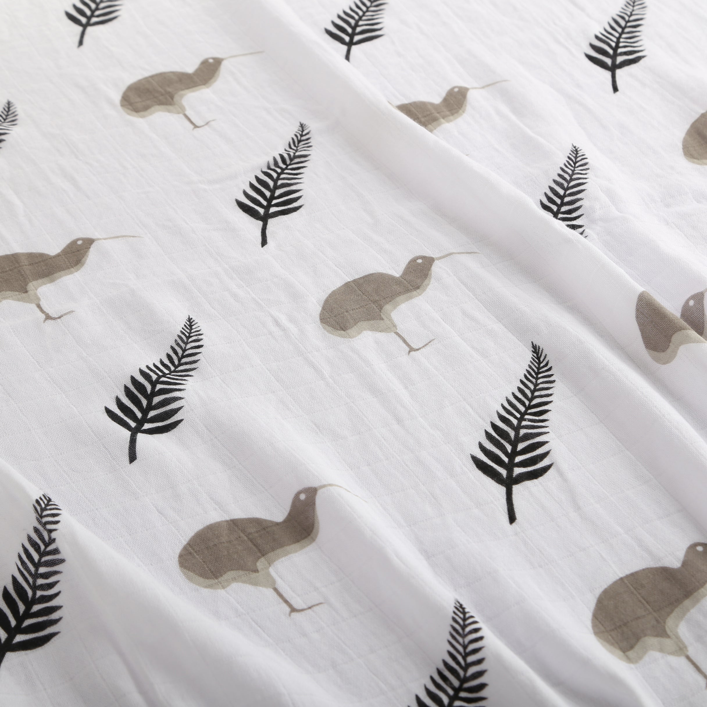 New Zealand kiwi fern baby muslin swaddle gift