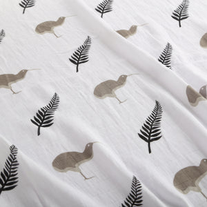 New Zealand kiwi fern baby muslin swaddle gift