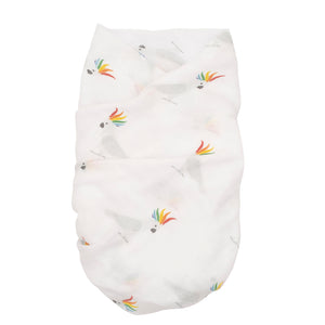Australia cockatoo gay LGBTQ equality baby muslin swaddle gift